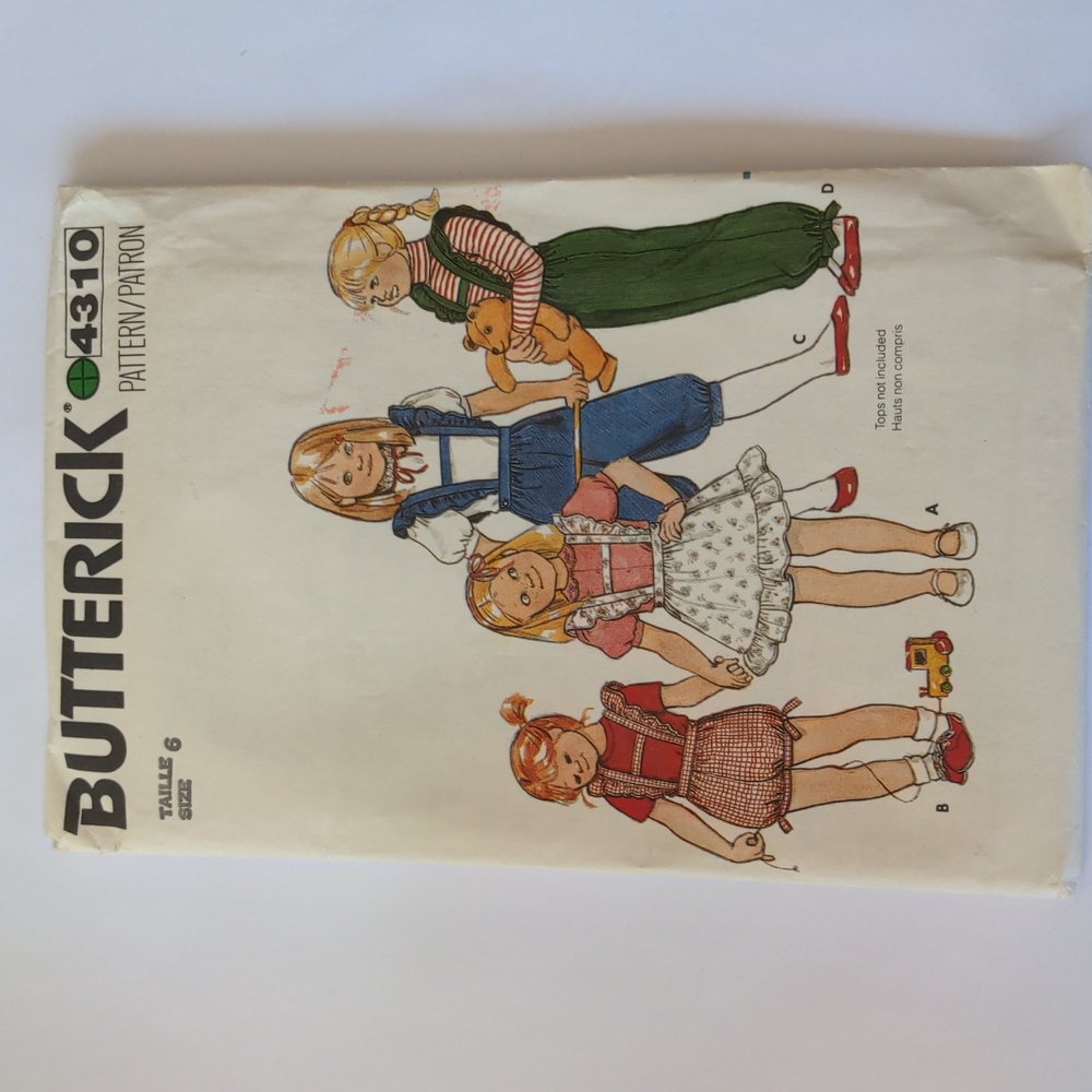 Butterick 4310 vintage sewing pattern size 6